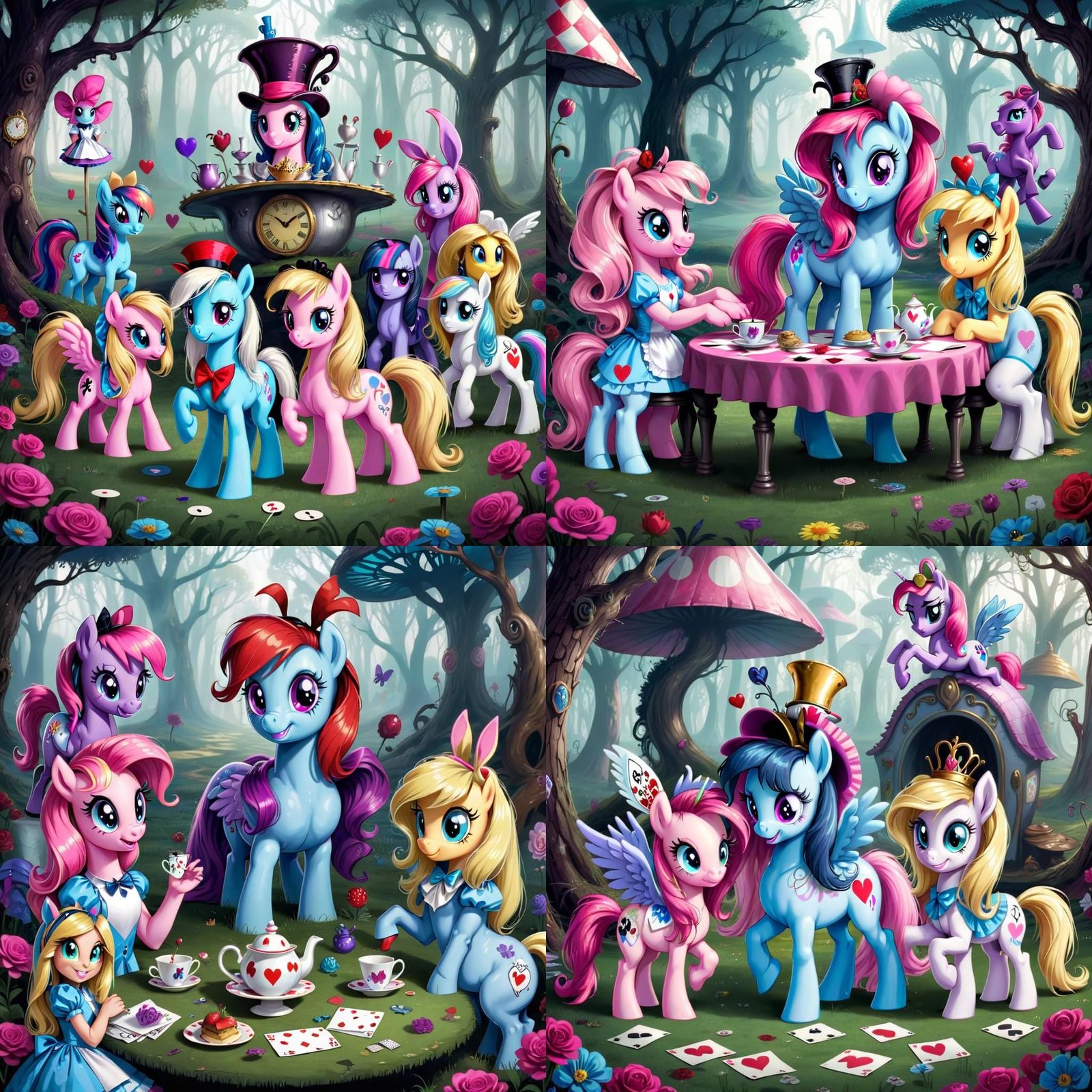 My Little Pony Meets Alice in Wonderland