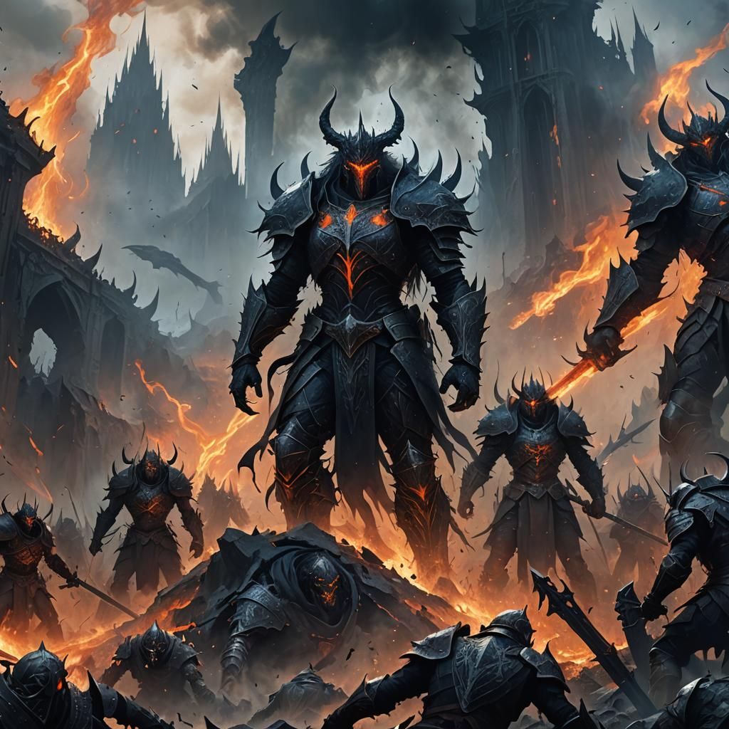 Epic Barlogs in Dark Fantasy Battlefield