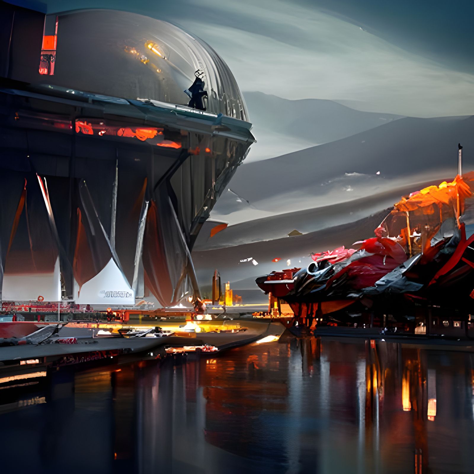 Sci-Fi Sith Concept Art in Matte Painting Style