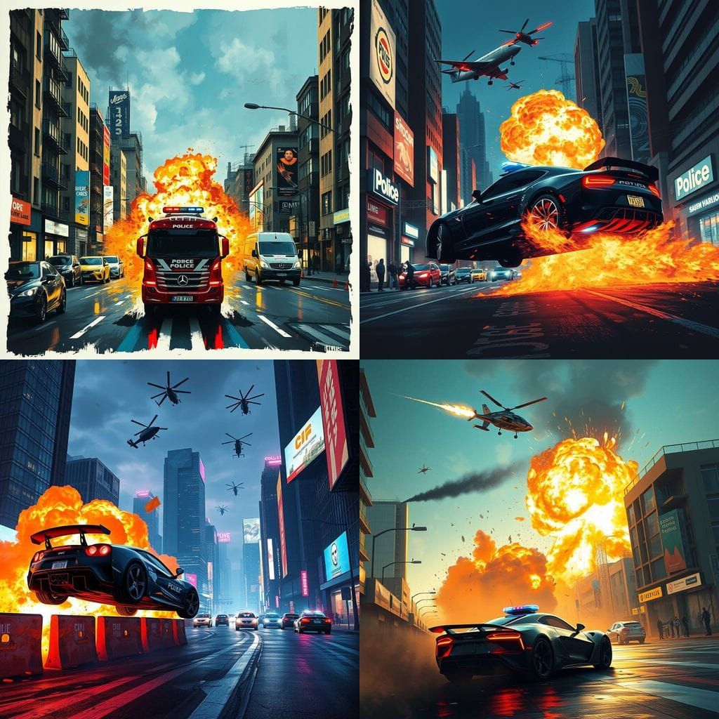 Surreal GTA 6 Action Scene Revealed: Modern Cityscape in Fla...