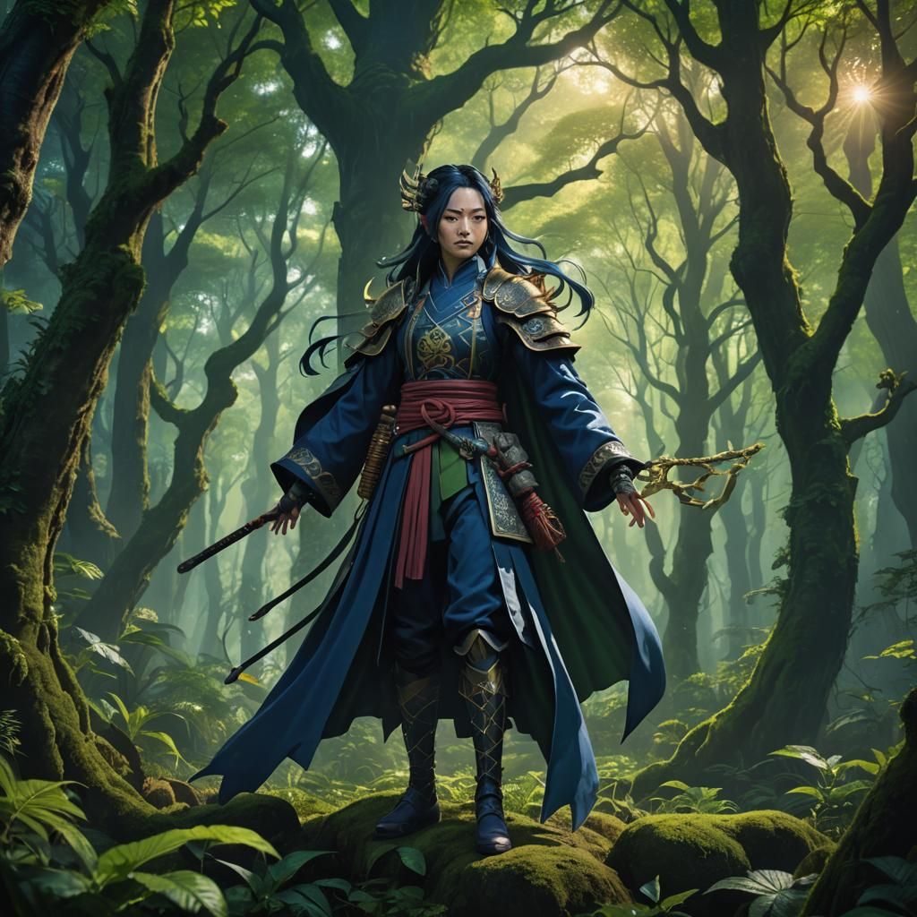 Shinobu Kocho in Mystical Forest, Manga Art