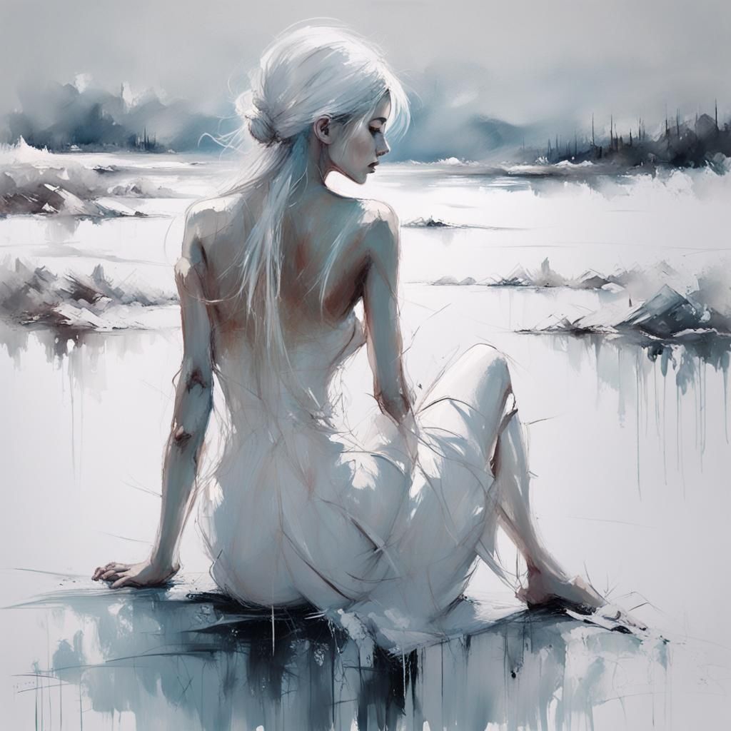 Distressed Dreamscapes in Grungy Acrylic Style