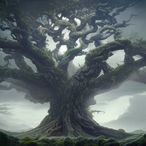 Epic Yggdrasil Digital Matte Painting