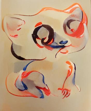 Cute Anime Cat Portrait