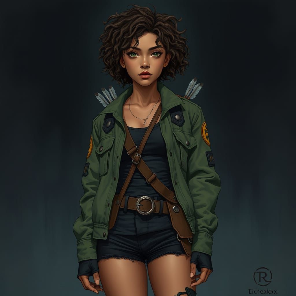 Mysterious Young Warrior in Gritty Urban Realism