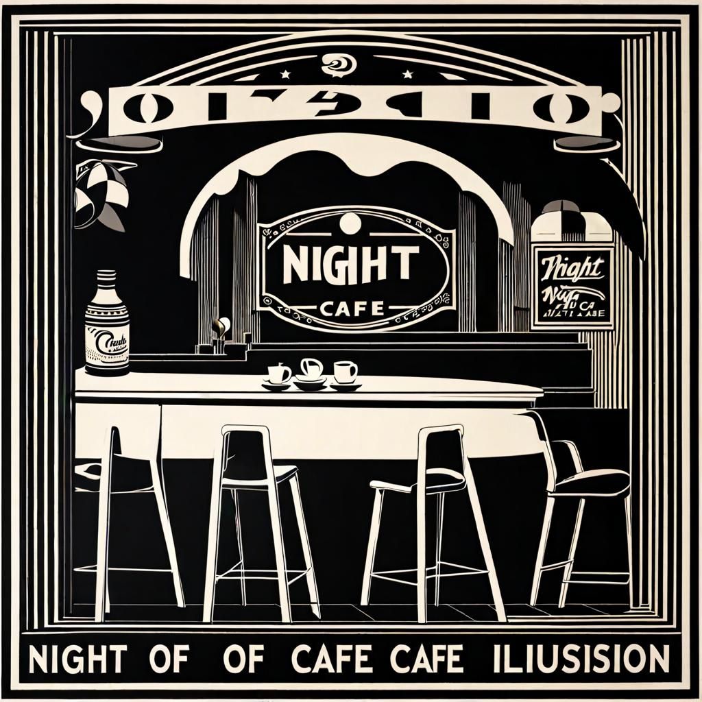 Escher's Night Cafe: Optical Illusion Art