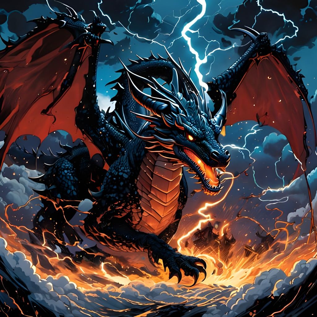 Dramatic Thunderstruck Visualisation by AI