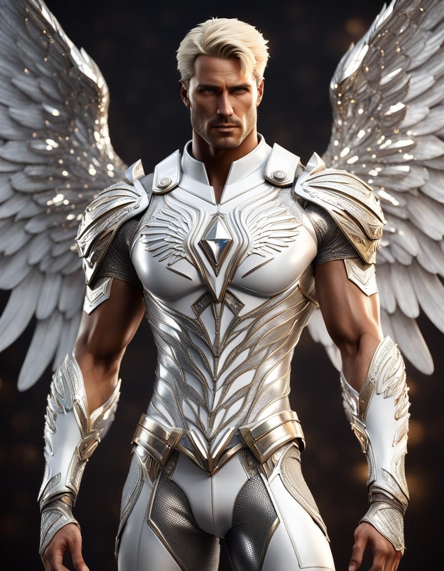 Archangel Male in Diamond Bodysuit, Unreal Engine