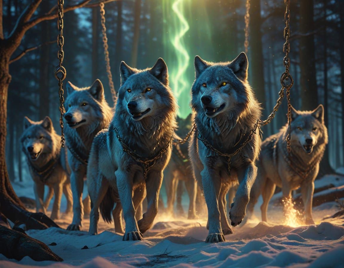 Wolves Free Fenrir in Norse Mythology Art