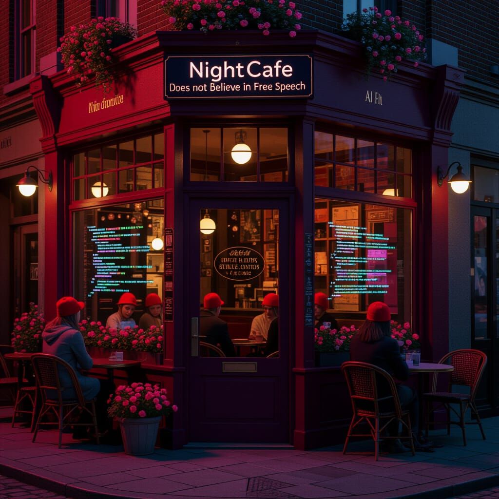 Cafe Denies Entry To Red Hats, AI Art Displayed