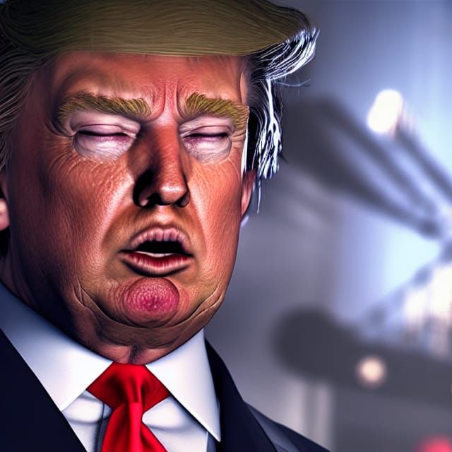 Ultra-Realistic Portrait of Donald Trump in Digital Art Styl...