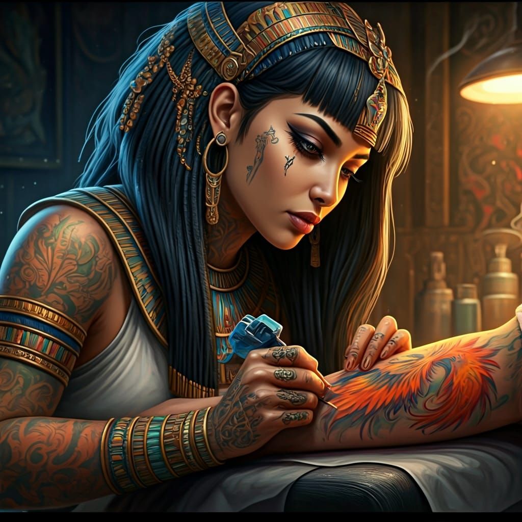 Egyptian Tattoo Artist Creates Phoenix: Hyperrealistic Digit...