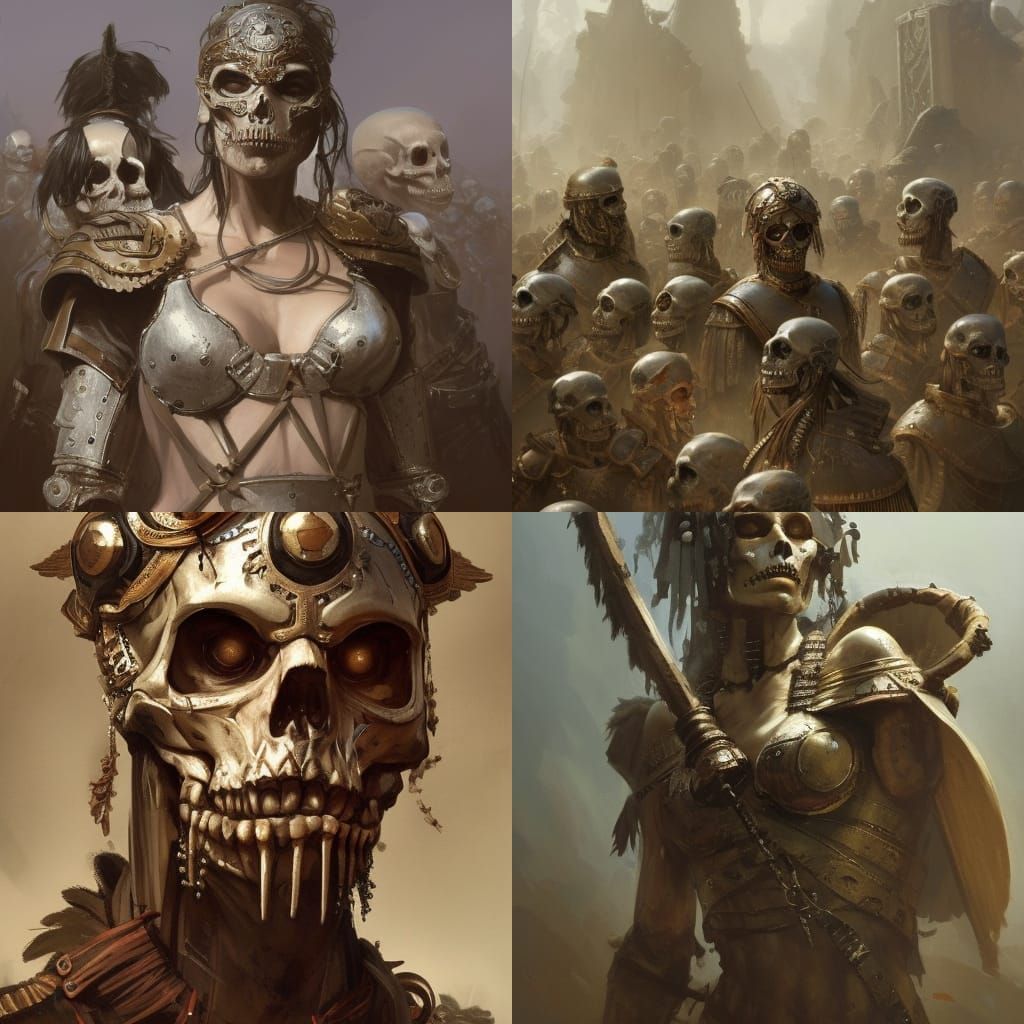 Skeletal Roman Army: Hyperdetailed Concept Art