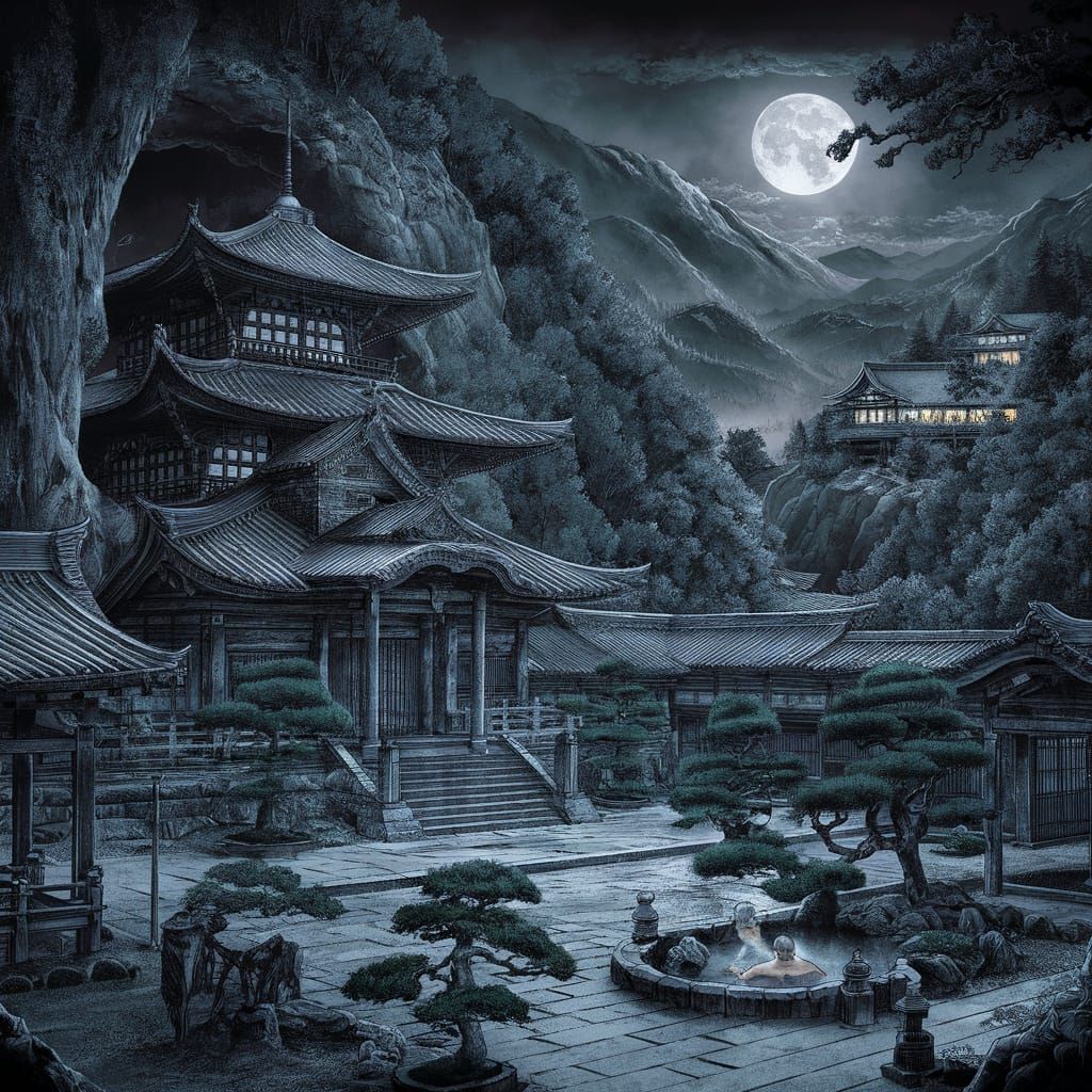Bathing At the Haunted Onsen In the Mountains