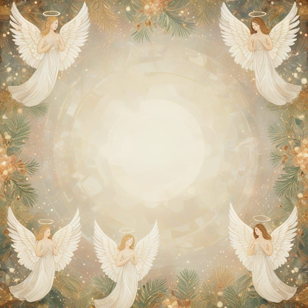 Gustav Klimt Inspired Christmas Angels Abound