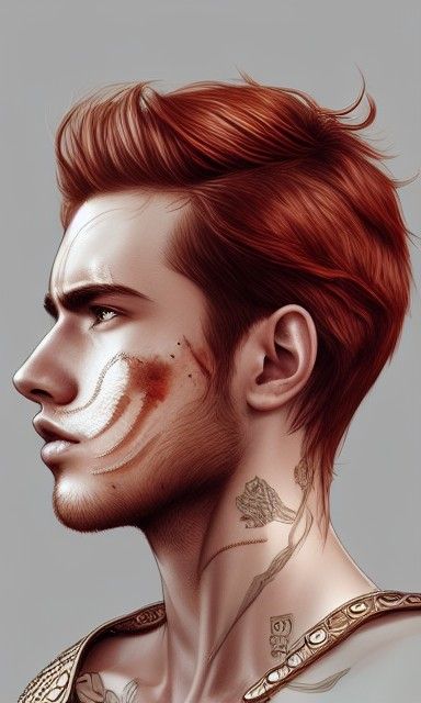 Handsome Redhead in Honeycomb Armor, Astral Art