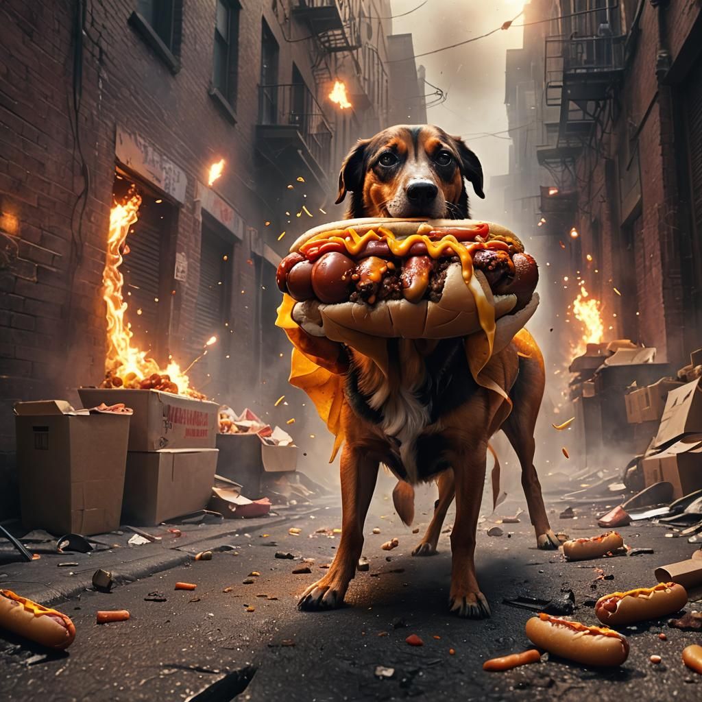 Exploding Hot Dog: Cinematic Digital Matte Painting