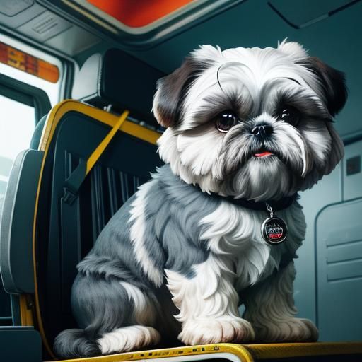 Superhero Shih Tzu Saves the Day: Cinematic Still