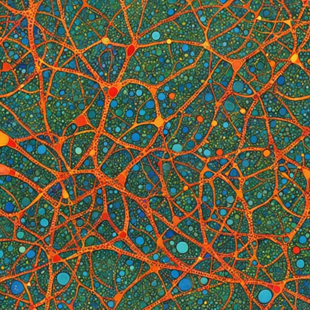 Kinetic Pointillism in Lyrical Abstraction Style