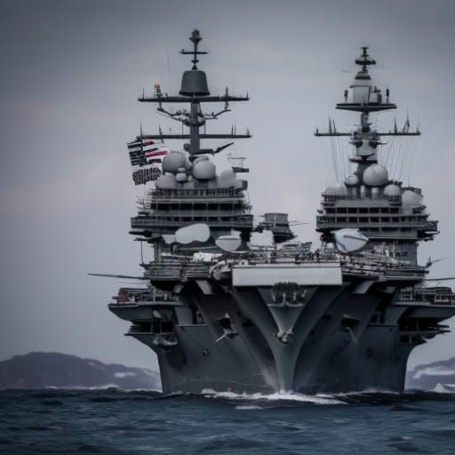 Heavy Aircraft Carrier at Sea