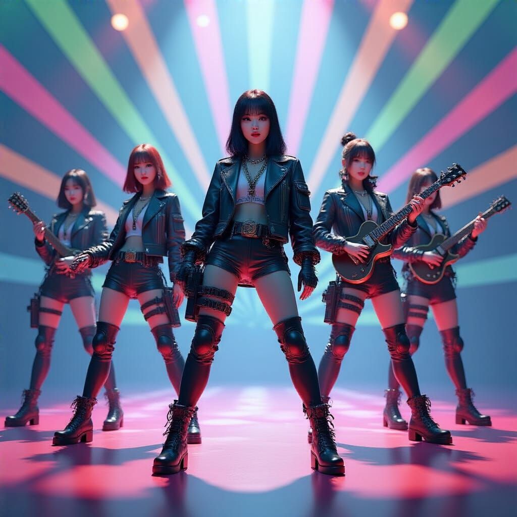 K-Pop Band Ready for Battle: Pixar, Disney, and 3D Art