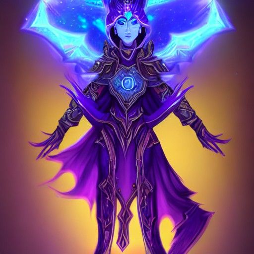 Cosmic Void Elf Mage Illustration