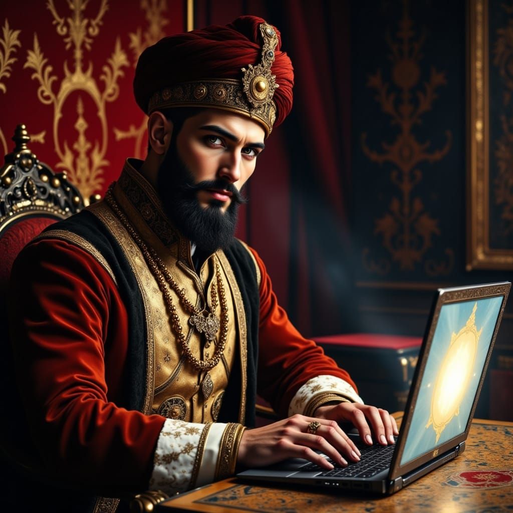 Ottoman Sultan ordering a new bride for his harem