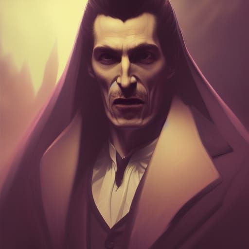 Detailed Dracula Portrait in Artgerm Style
