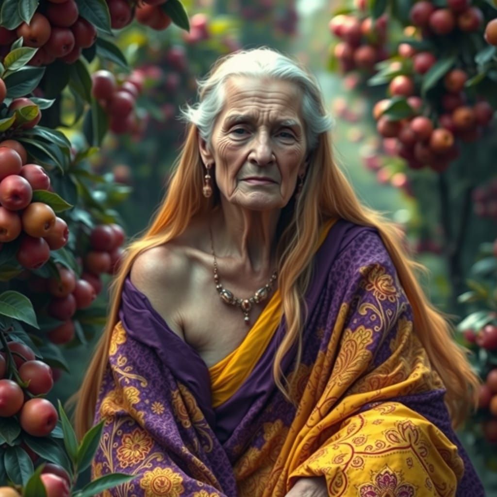 Majestic Goddess Lada in Vibrant Slavonic Robes