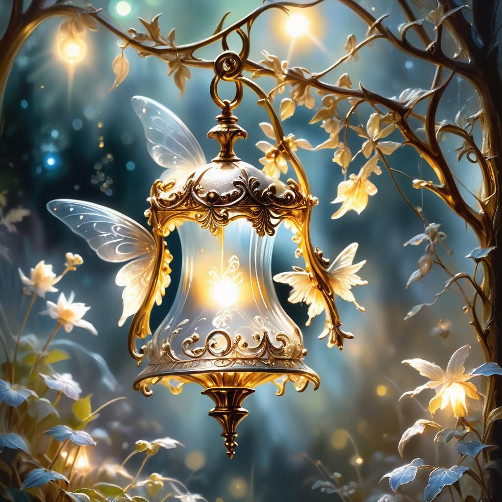 Crystal Fairy Bell in Dreamy Impressionist Style