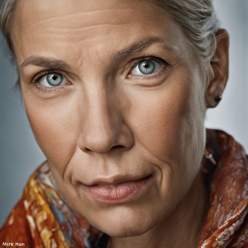 Professional Close-Up Portrait in Studio Lighting