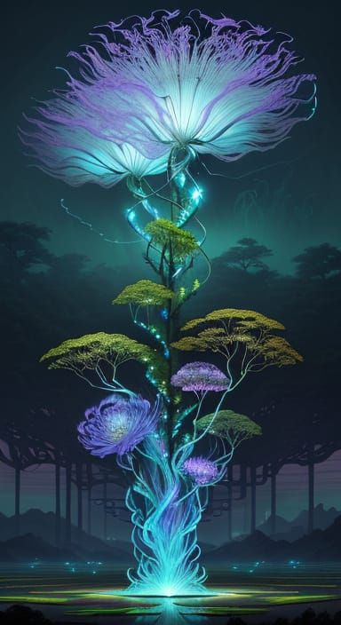 Surreal Bloom of Ethereal Energy