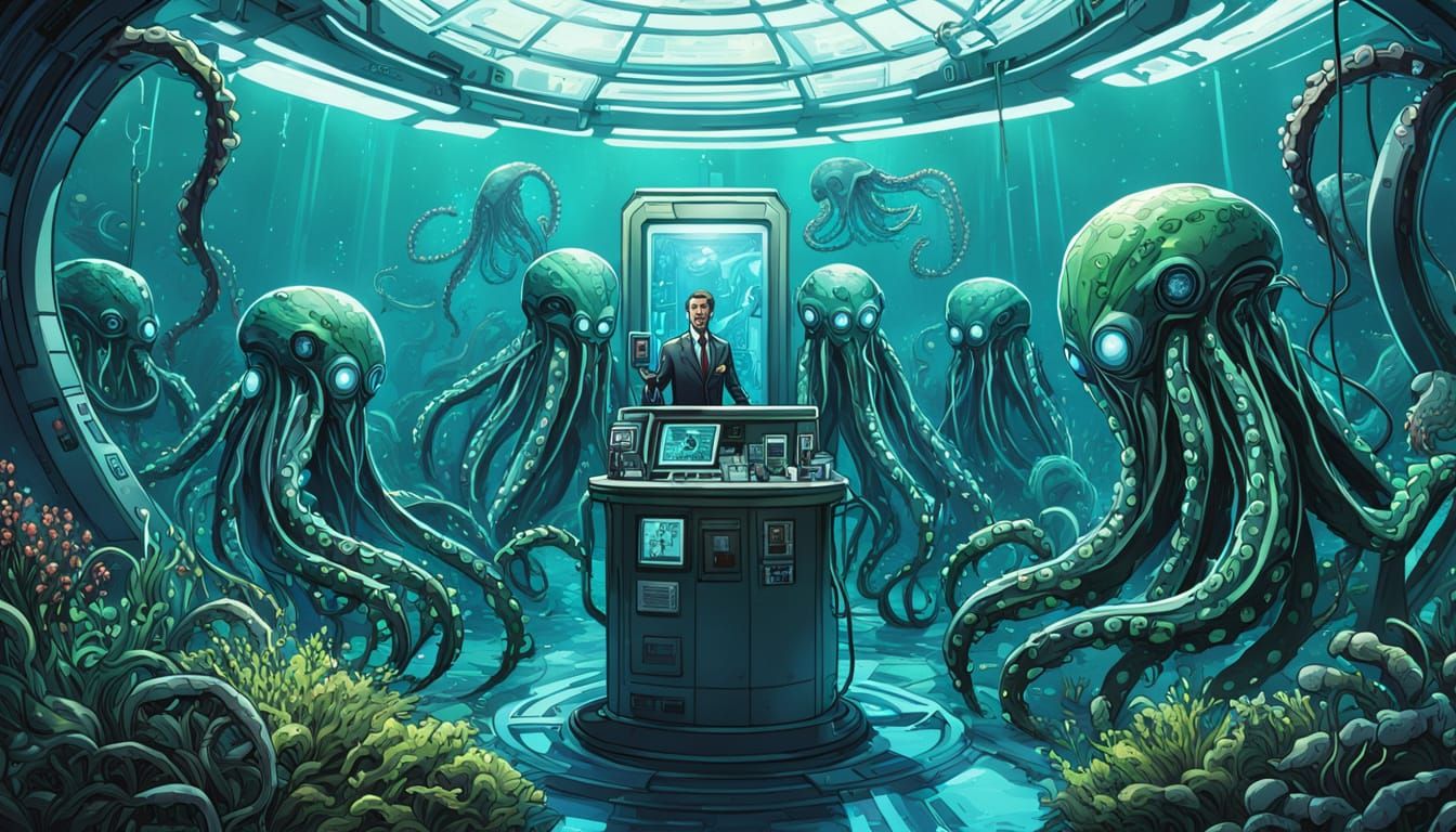 Underwater Hospital: Doctors, Pods, and Robotic Octopi