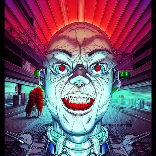 Ominous Anime Horror: Morning Star Digital Illustration