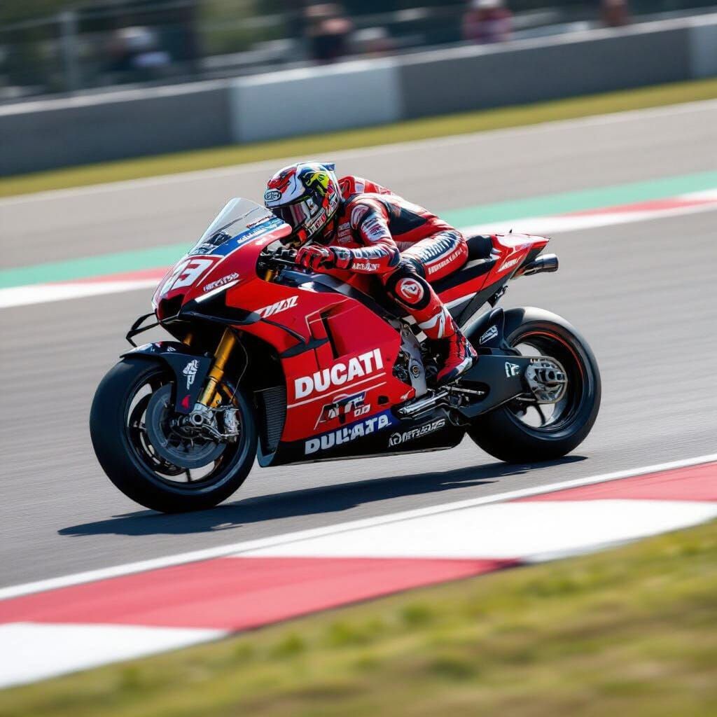 Francesco Bagnaia Leans into MotoGP Corner