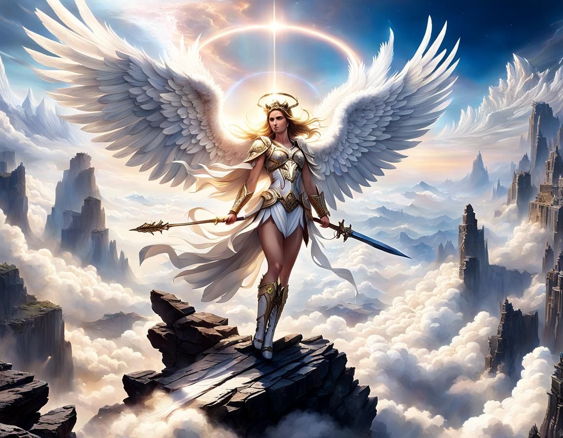 Epic Angel vs Fallen Angel Battle in Heaven