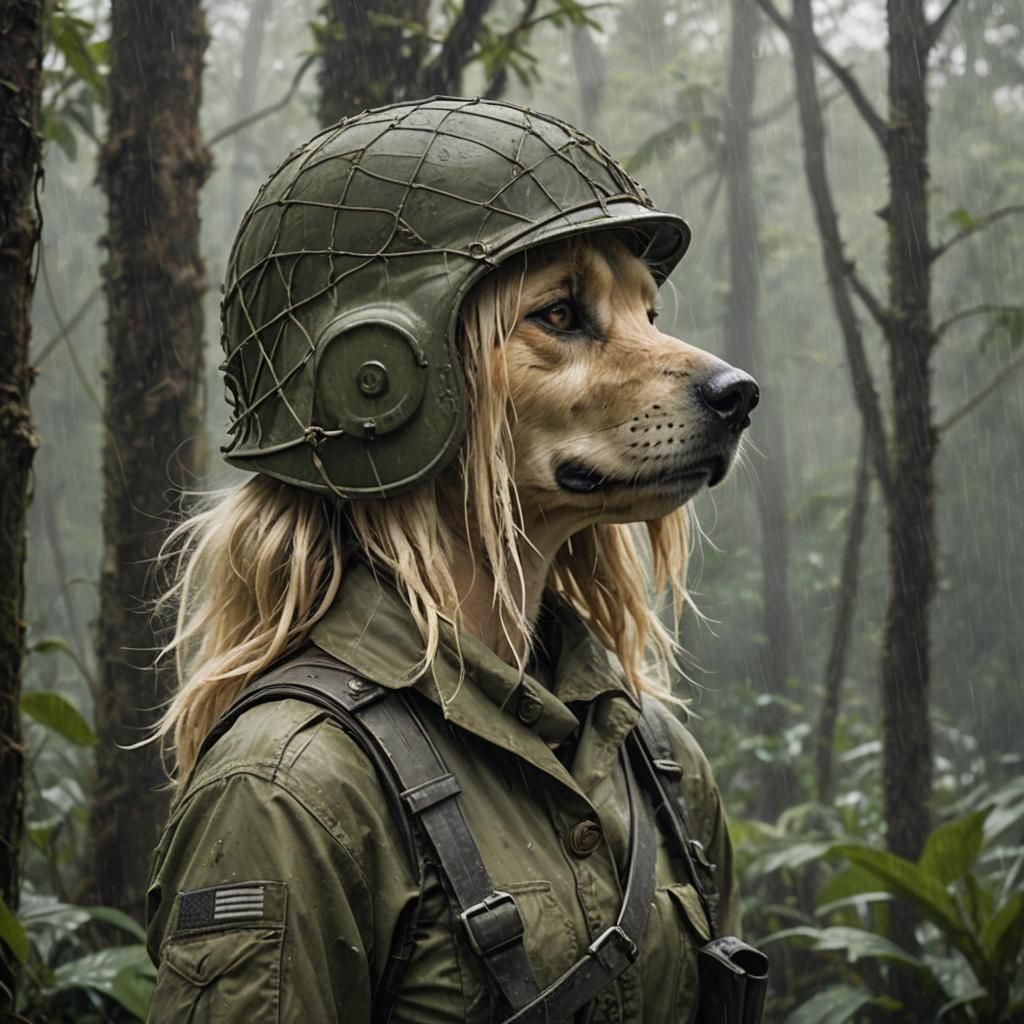 Canine Soldier in Vietnam, Horror Concept Art