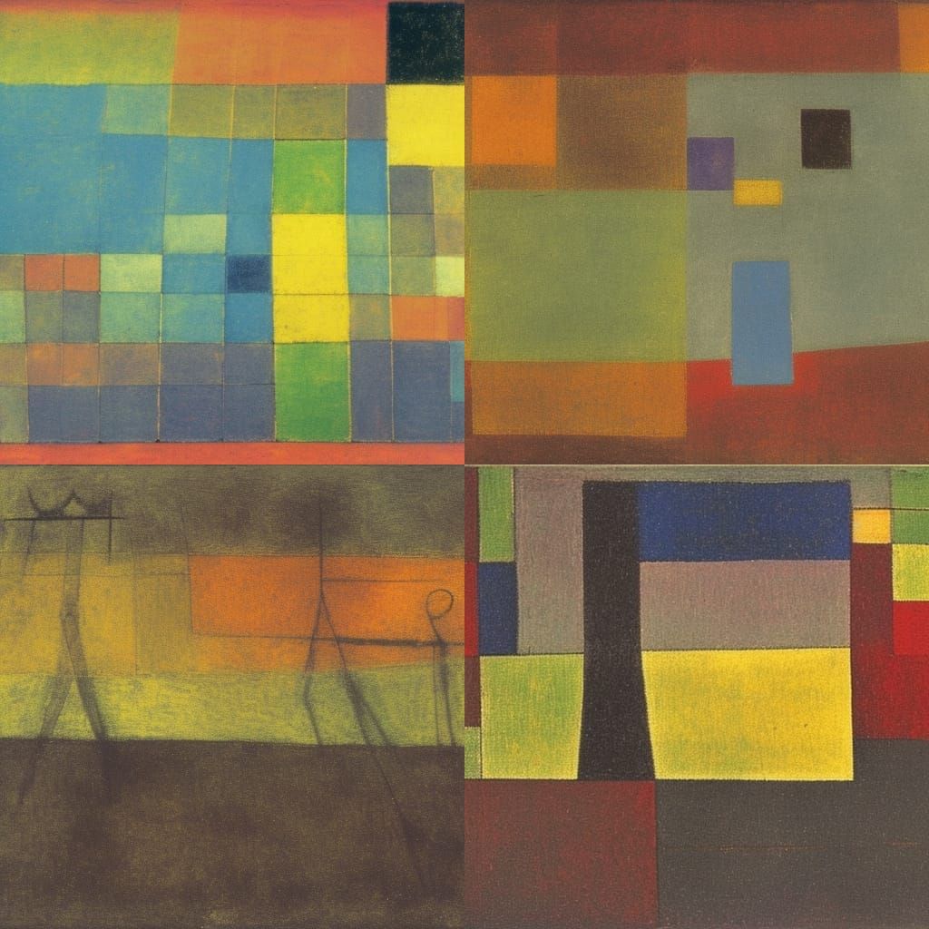 Abstract Romantic Landscape after Klee and Friedrich