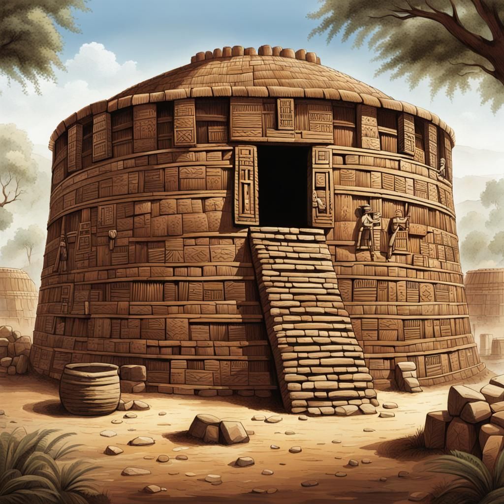 Modern Aztec Granary: Highly Detailed Exterior View