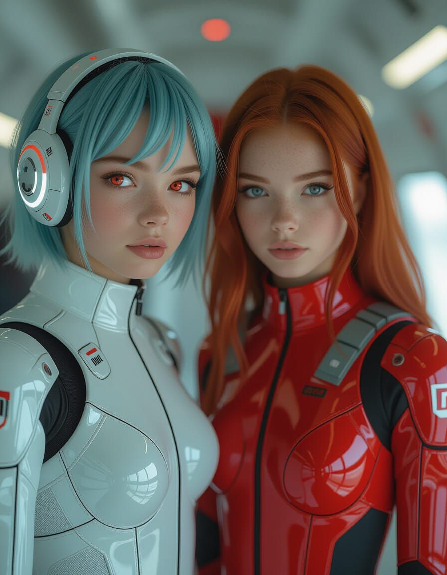 Two Girls in Futuristic Plugsuits: Cinematic Masterpiece
