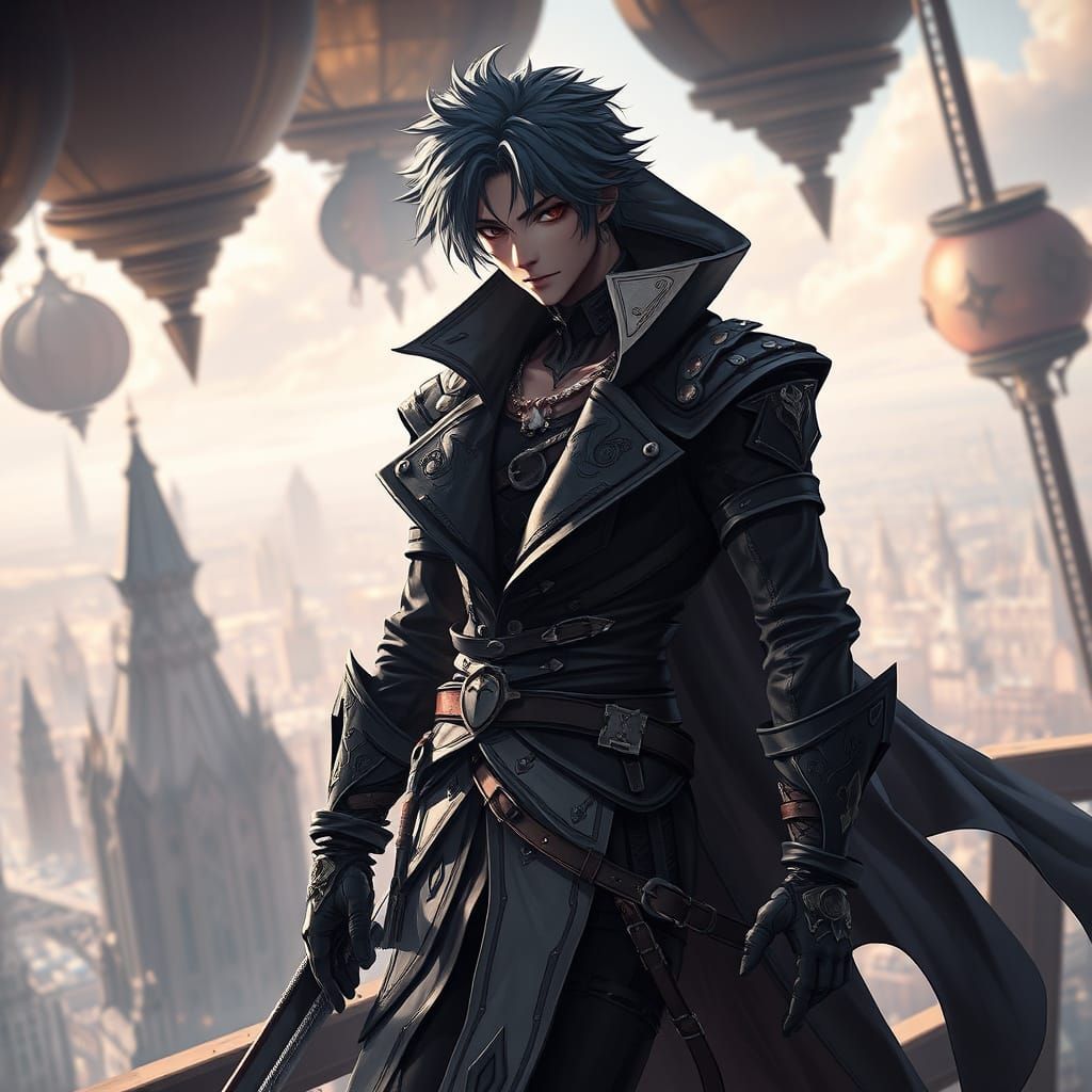 Final Fantasy Thief in High Fashion Anime Style