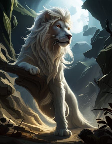 White Lion Dark Fantasy Concept Art