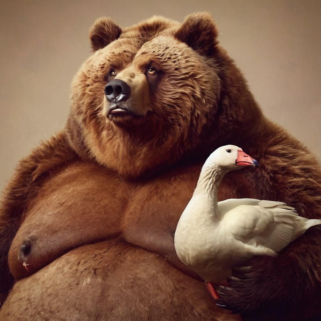 Disdainful Grizzly Bear Exudes Pride with Contemptuous Stanc...