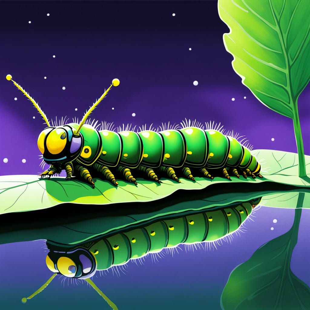 Industrial Caterpillar Concept Art in Copic Marker Style