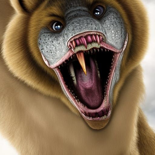 Furry Monster with Vore Maw: Digital Matte Painting