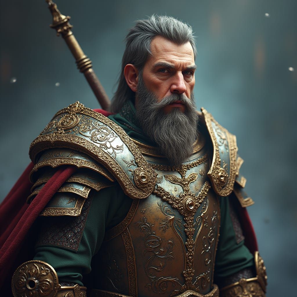 Askold: Regal Portrait in Art Nouveau Style