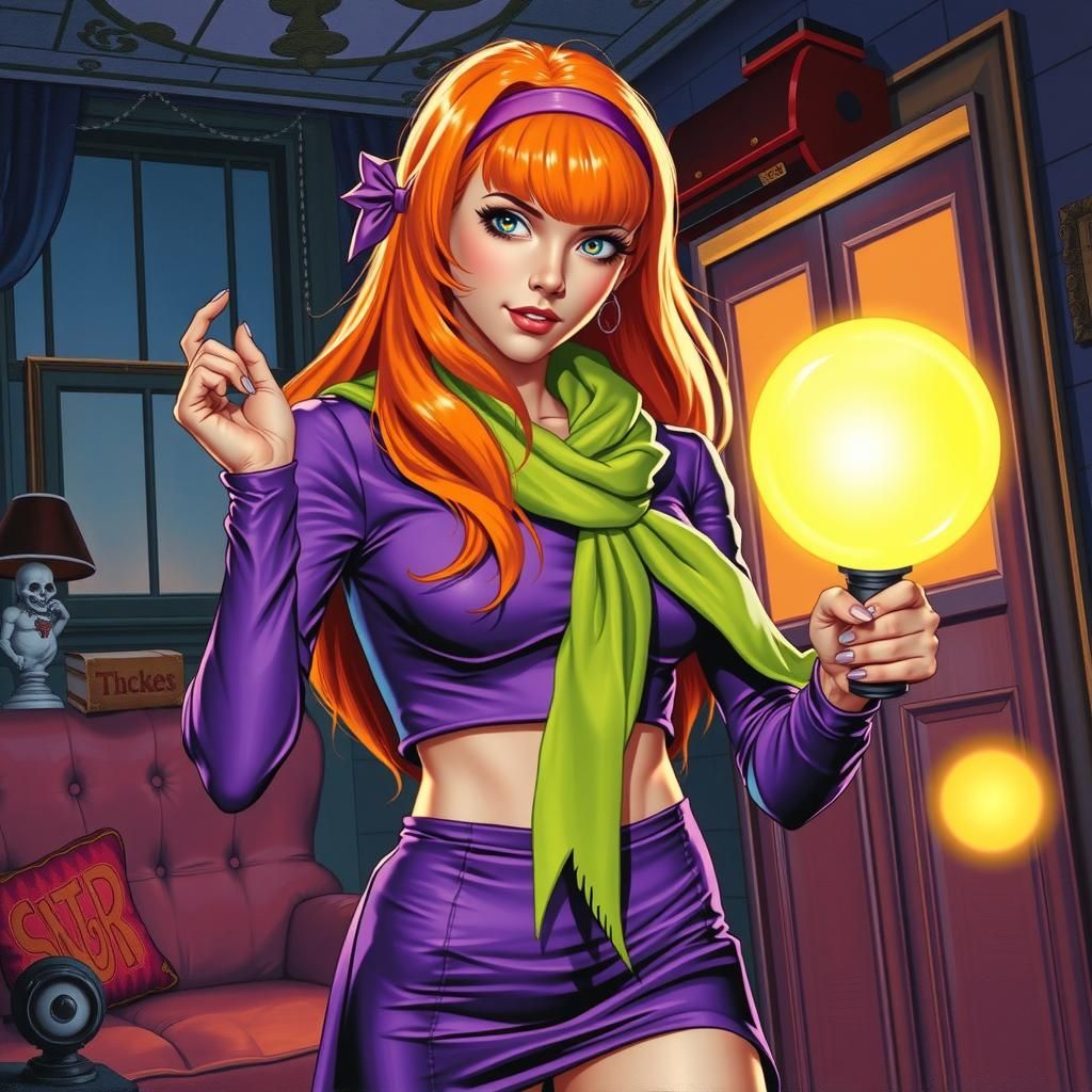 Daphne in Retro Sci-Fi Cyberpunk Style