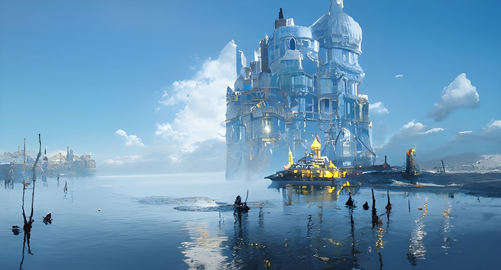 Ethereal Lake Castle