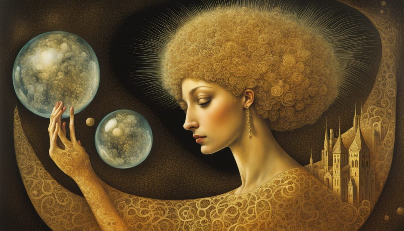 Golden Chalice Overflowing with Wine in a Divine Hand