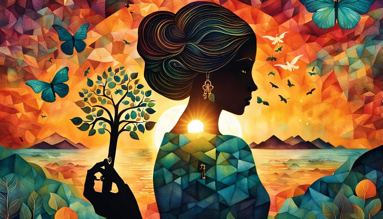 Inspirational Collage of Empowerment and Self-Discovery